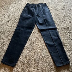 Authentic Rockies size 11/12 black denim silver hardware.